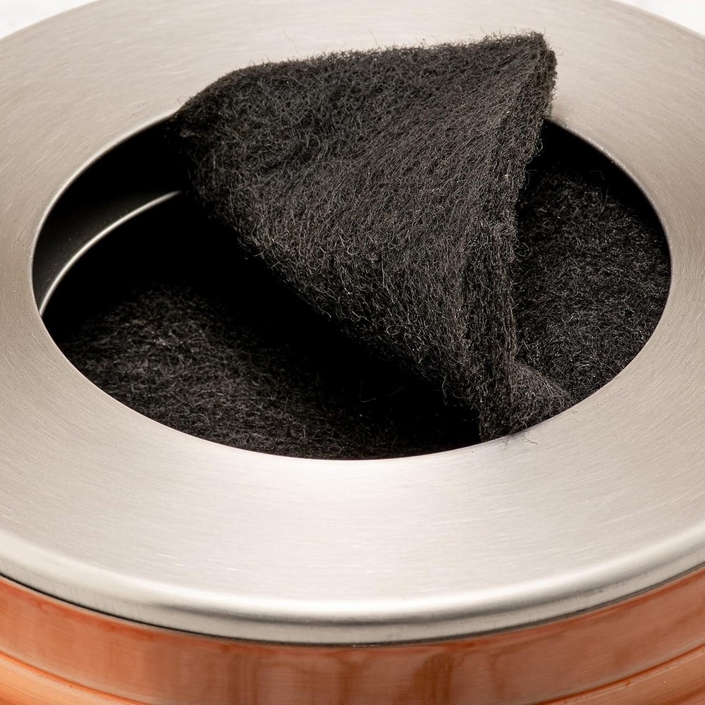 Stylish Stainless Steel Compost Bin - 1.3 Gallon Capacity