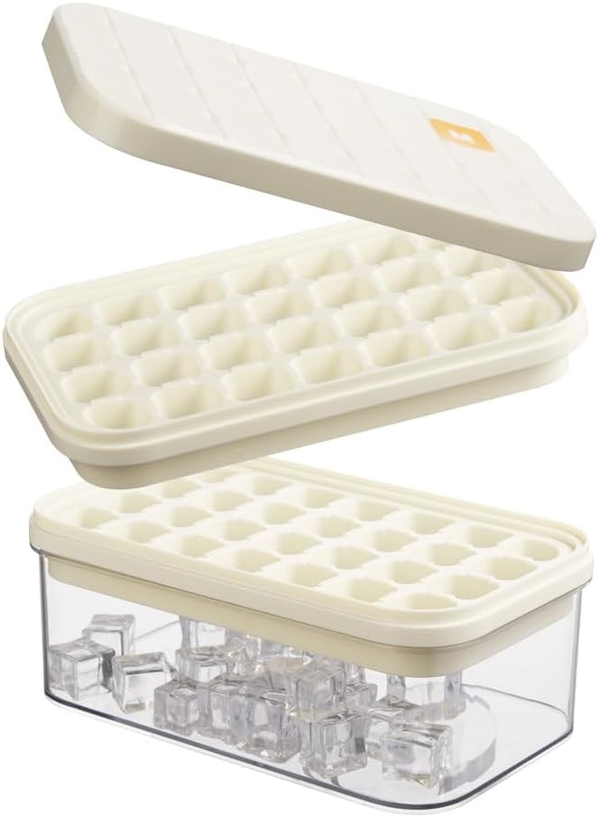 Ice Cube Tray with Lid&Bin, Ice Cube  Cubes, Staable Ice