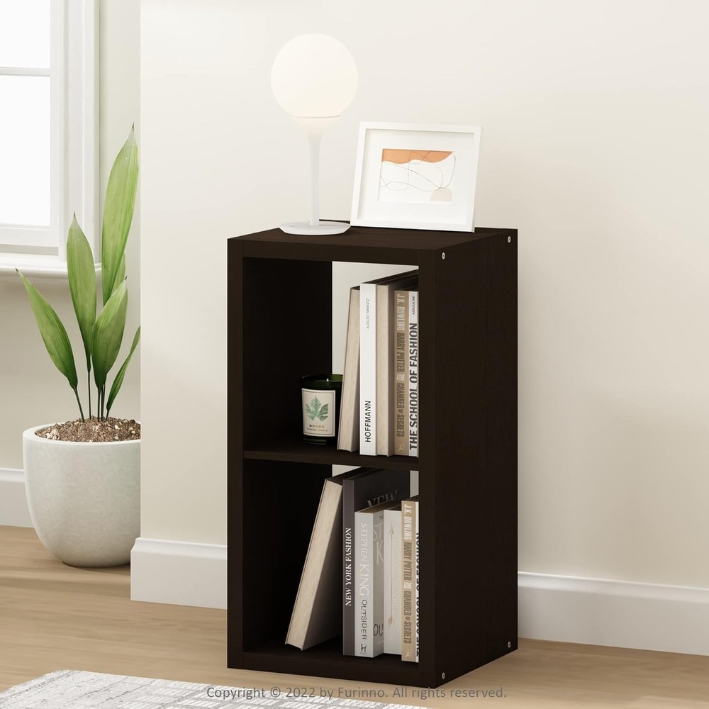 CUBICLE Book Shelf, 2-Cube Bookshelf, Extra Thick Frame Horizontally & Vertic...