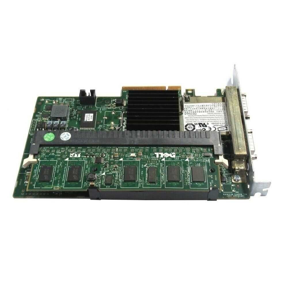 Dell PCI-E x8 PERC 6E External SAS RAID Controller J155F w/ Cache **READ**