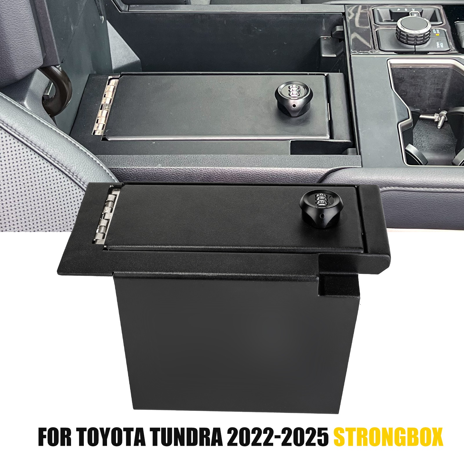 Fits 2022-2026 Toyota Tundra & Sequoia Center Console Safe Half Cabinet Storage.