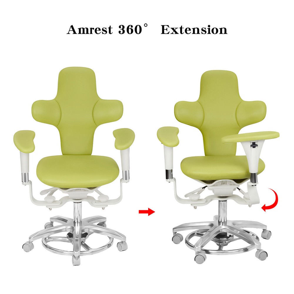 Ergonomic Dental Microscope Stool Micro Surgeon Chair Adjustable Foot Controlled