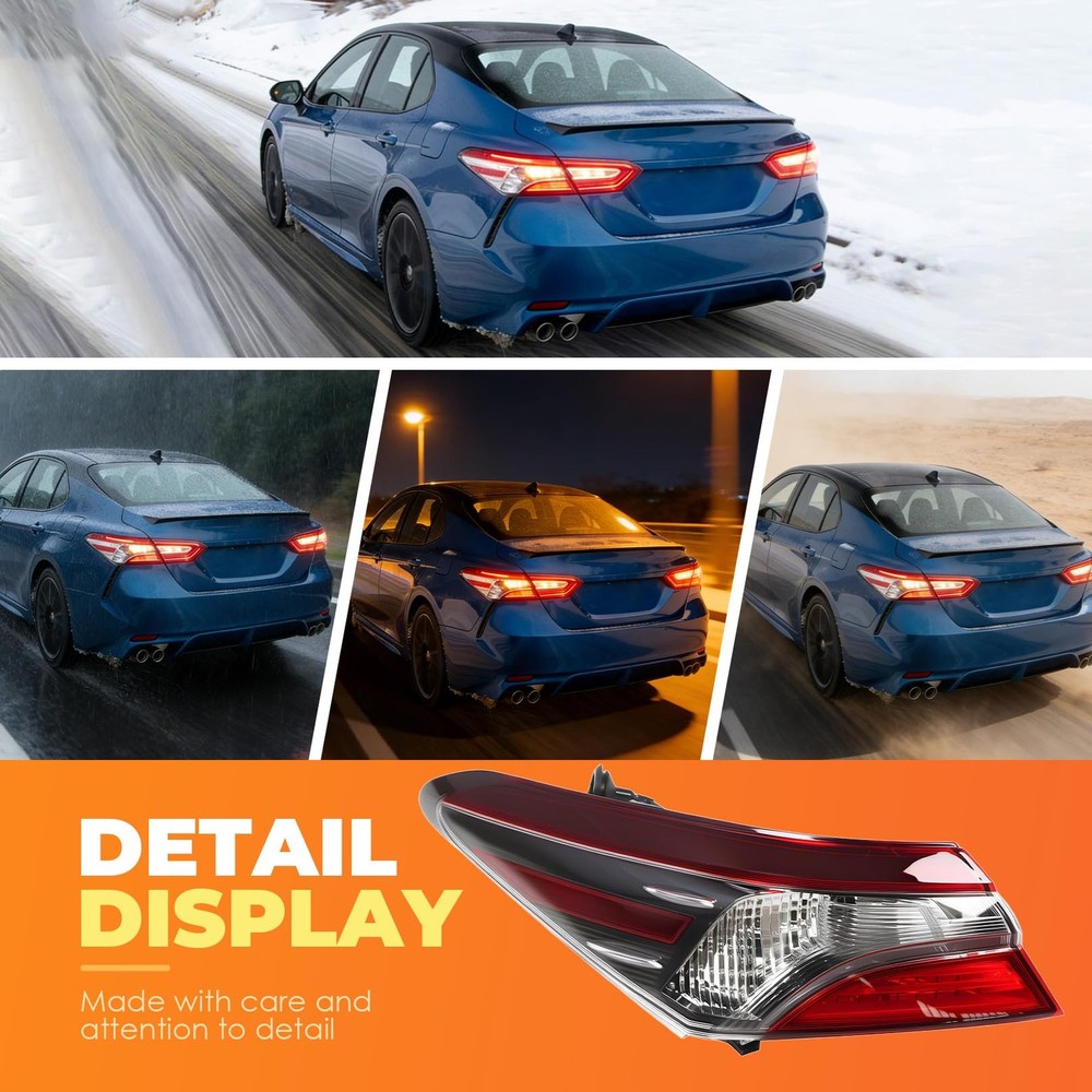 Outer Tail Light Driver Side Compatible with Camry LE SE 2021 Left