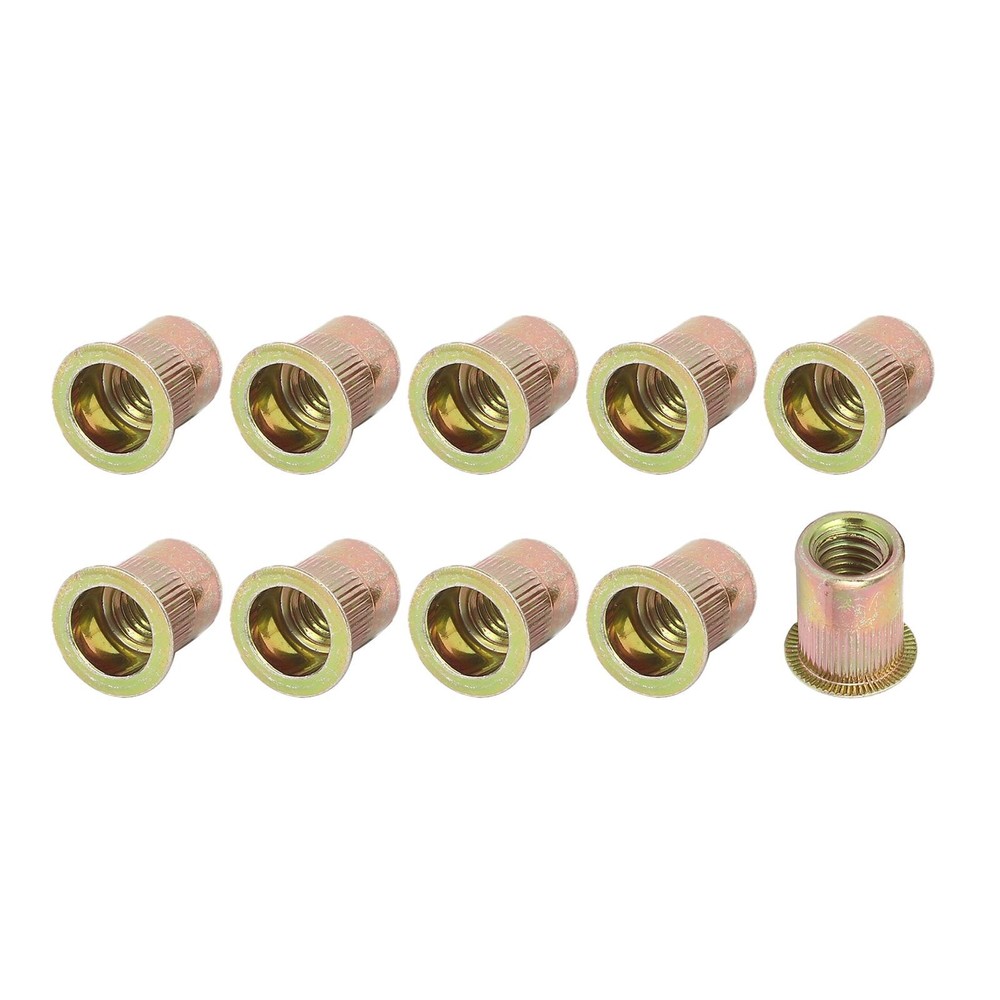 Rivet Nuts (1/2"-13) 10Pcs, Metal Threaded Insert Nuts