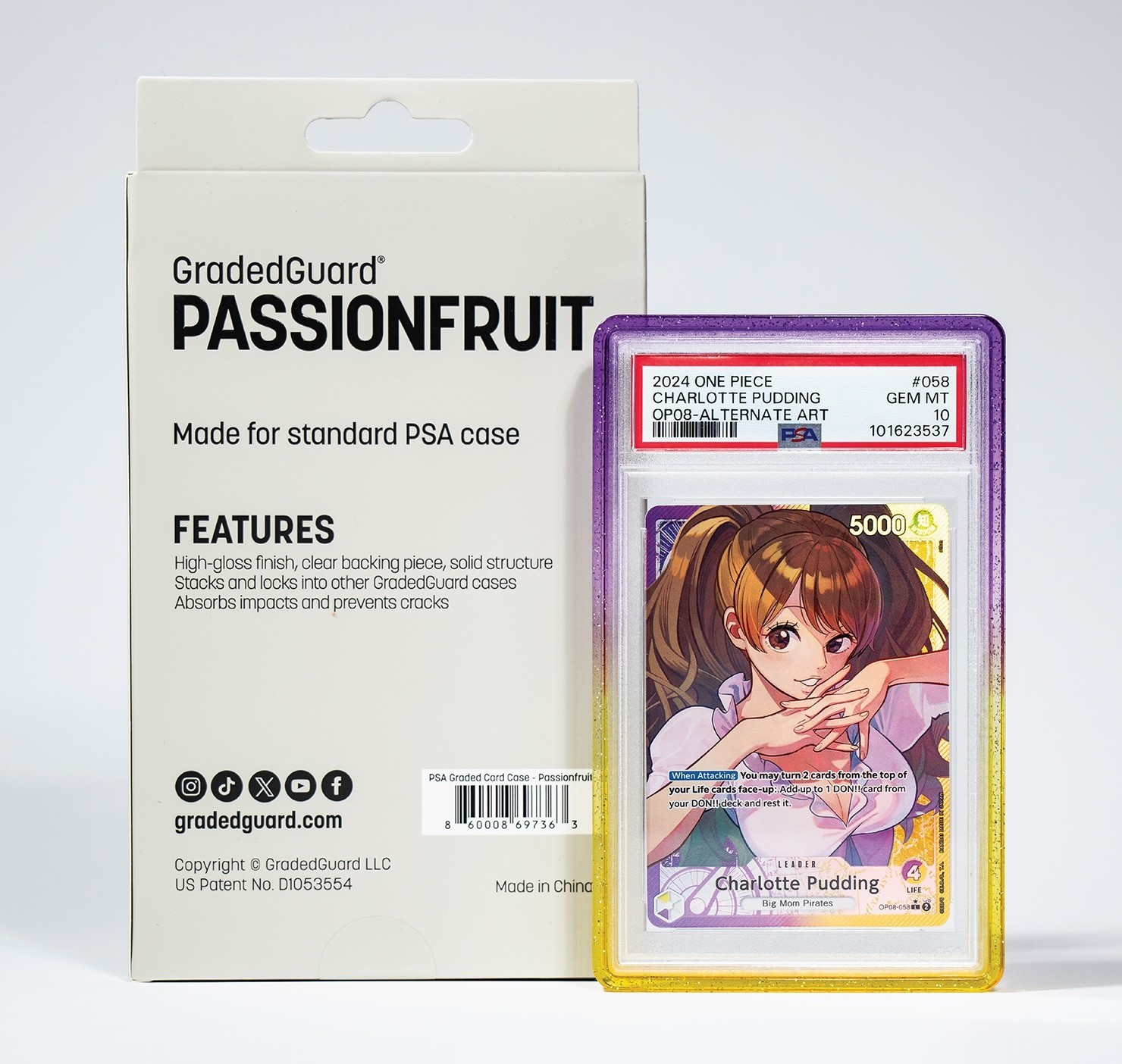 GradedGuard PSA Graded Card Case Guard Protector PASSIONFRUIT Limited Edition