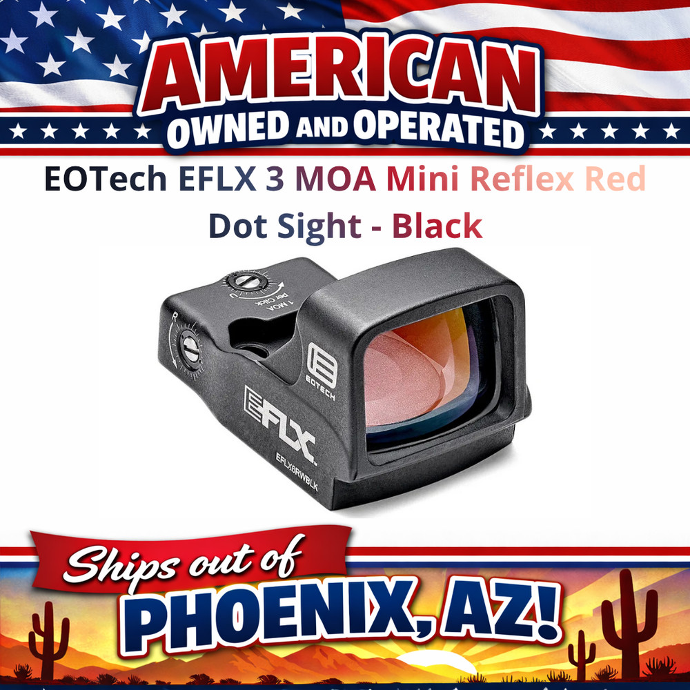 EOTech EFLX 3 MOA Mini Reflex Red Dot Sight - Black EFLX3RWBLK