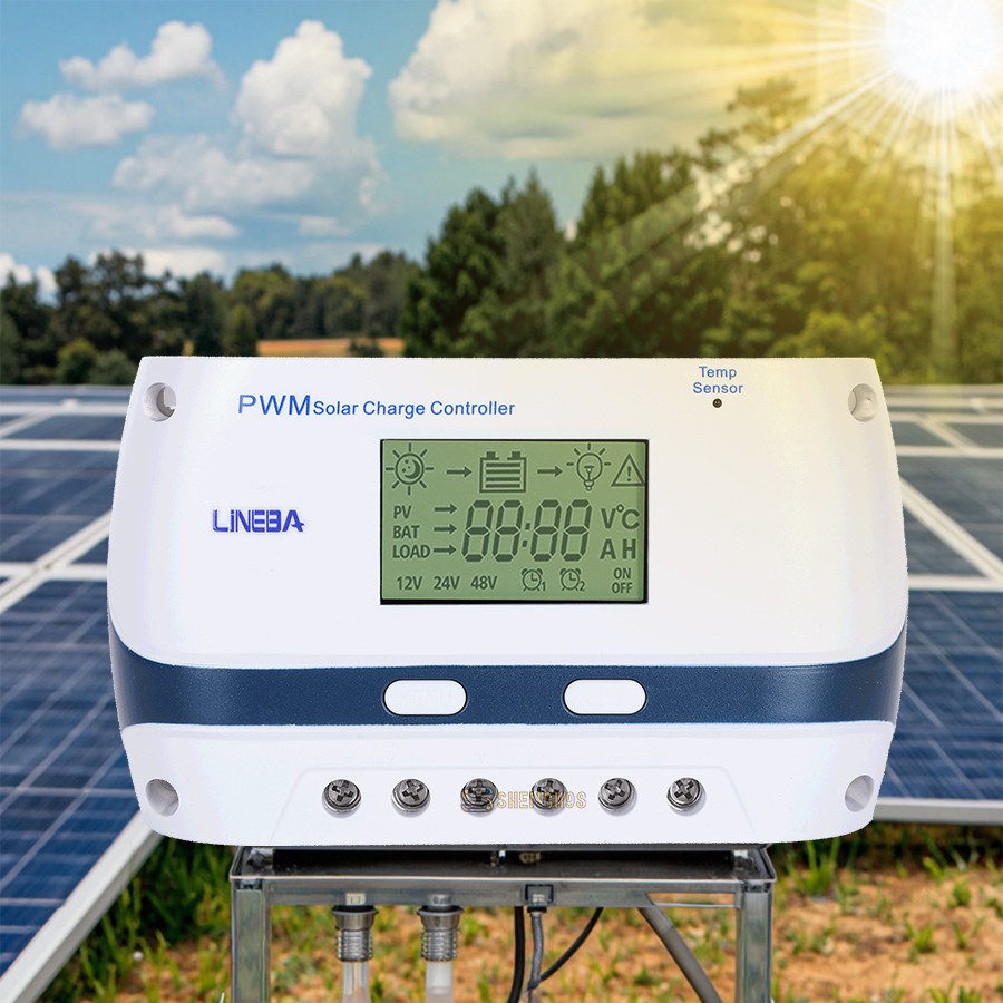 100A 12/24/48V Solar Charge Controller LCD Display Battery Intelligent Regulator