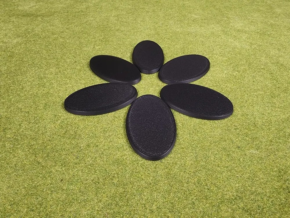 75x42mm Oval Bases - Plain Beveled Bases