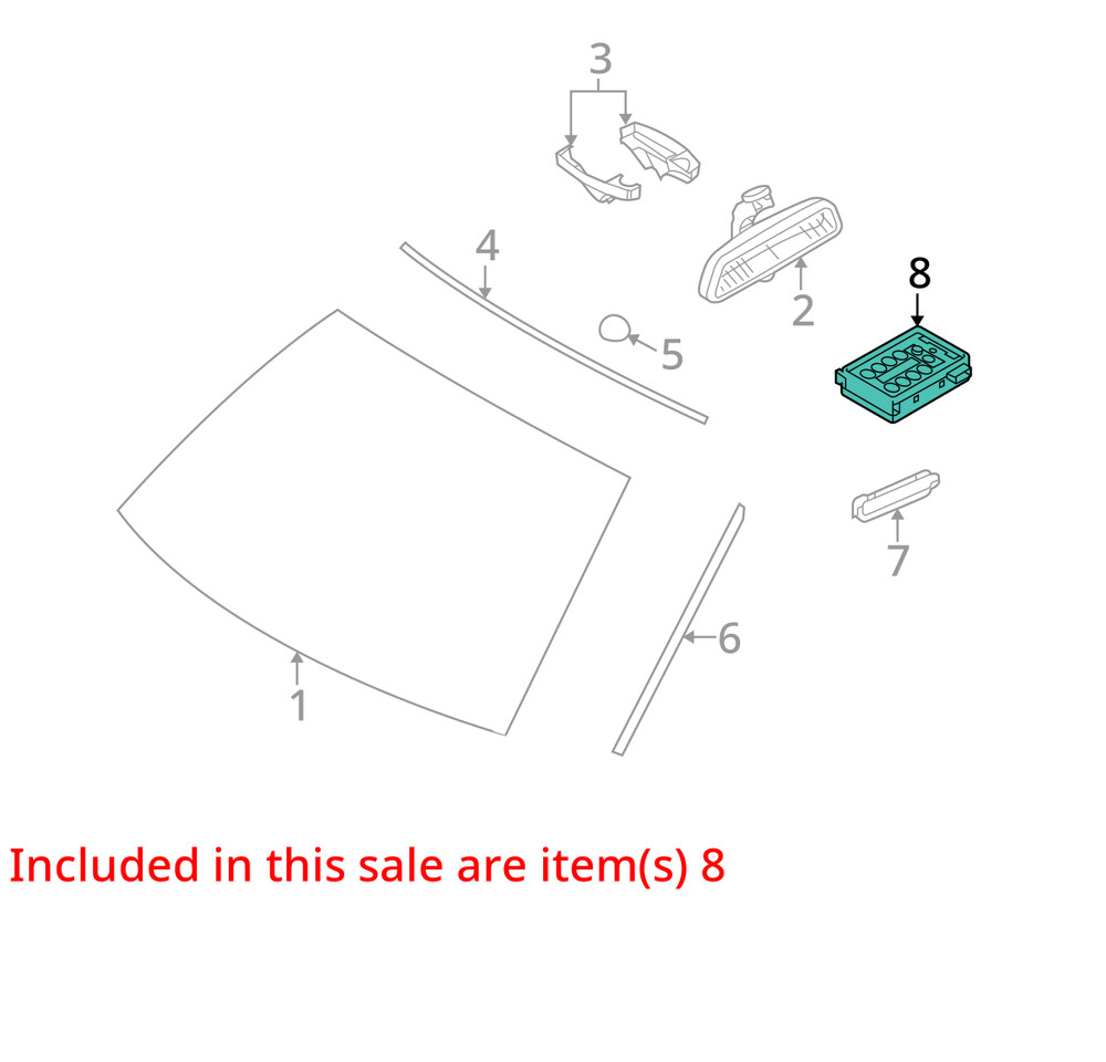 2007 BMW Z4 (E85) 3.0L FRONT WINDSHIELD RAIN SOLAR LIGHT SENSOR MODULE
