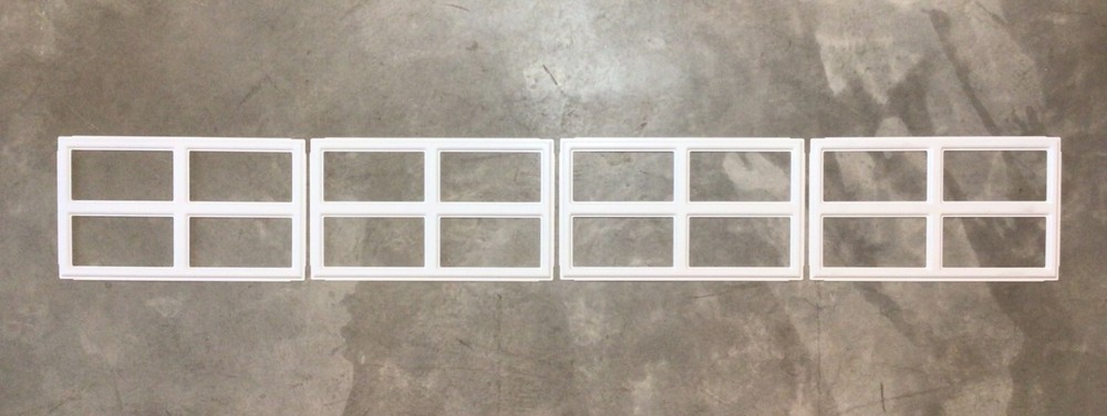 4 Clopay Colonial Replacement Inserts for Short Panel Clopay Garage Doors White