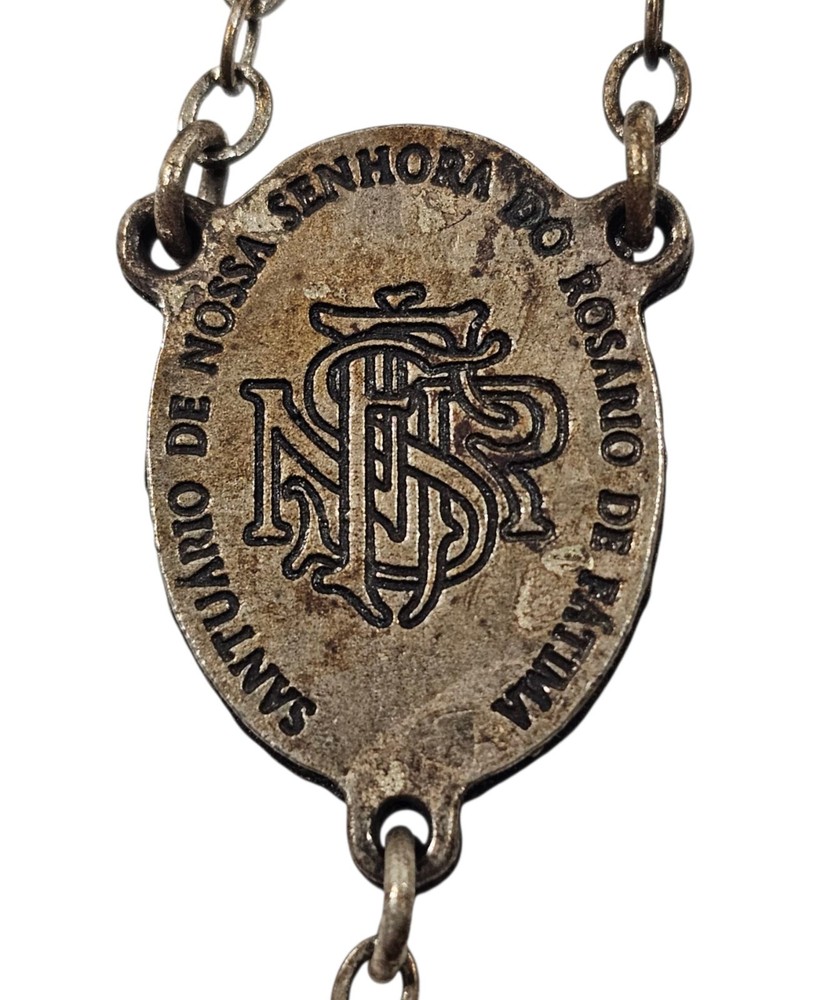 2007 Catholic Rosary Fatima 90th Anniversary w/ Blue Glass Beads