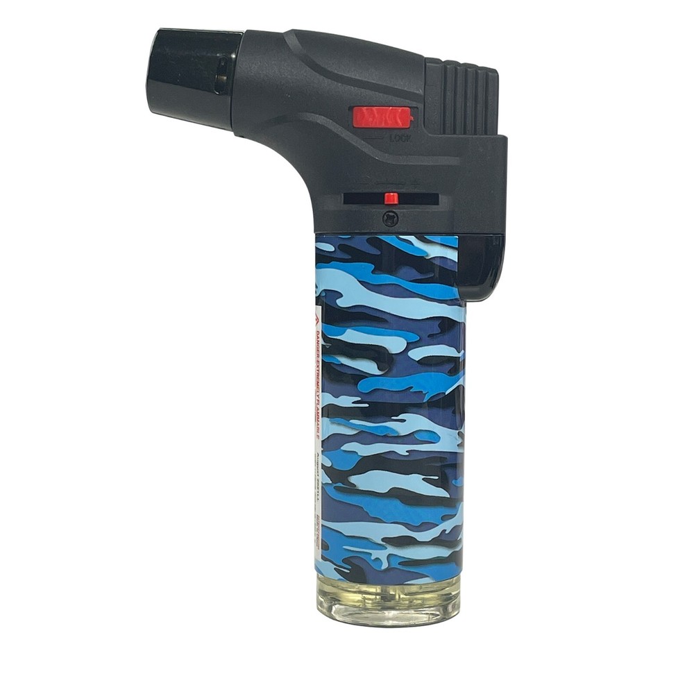 4 Pack 4" Jet Flame Torch Laser Wrap Lighter Refillable Lockable Windproof CAMO