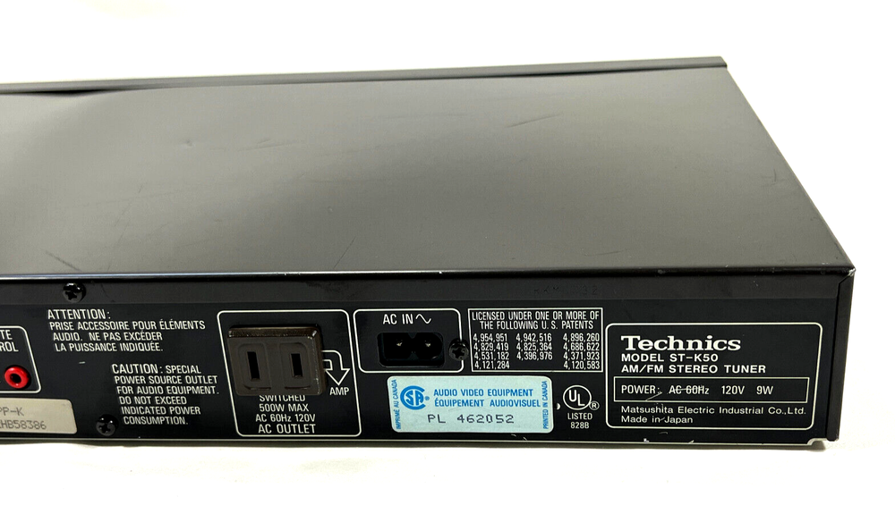 Technics ST-K50 Quartz Synthesizer AM-FM Stereo Tuner