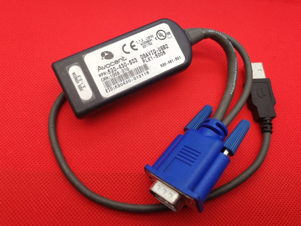 Avocent DSAVIQ-USB2 PLX1-5006 KVM Server Interface Cable Module 520-430-503