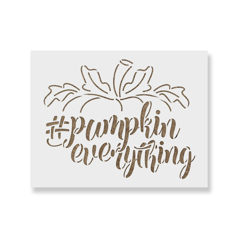Pumpkin Everything Stencil - Durable & Reusable Mylar Stencils