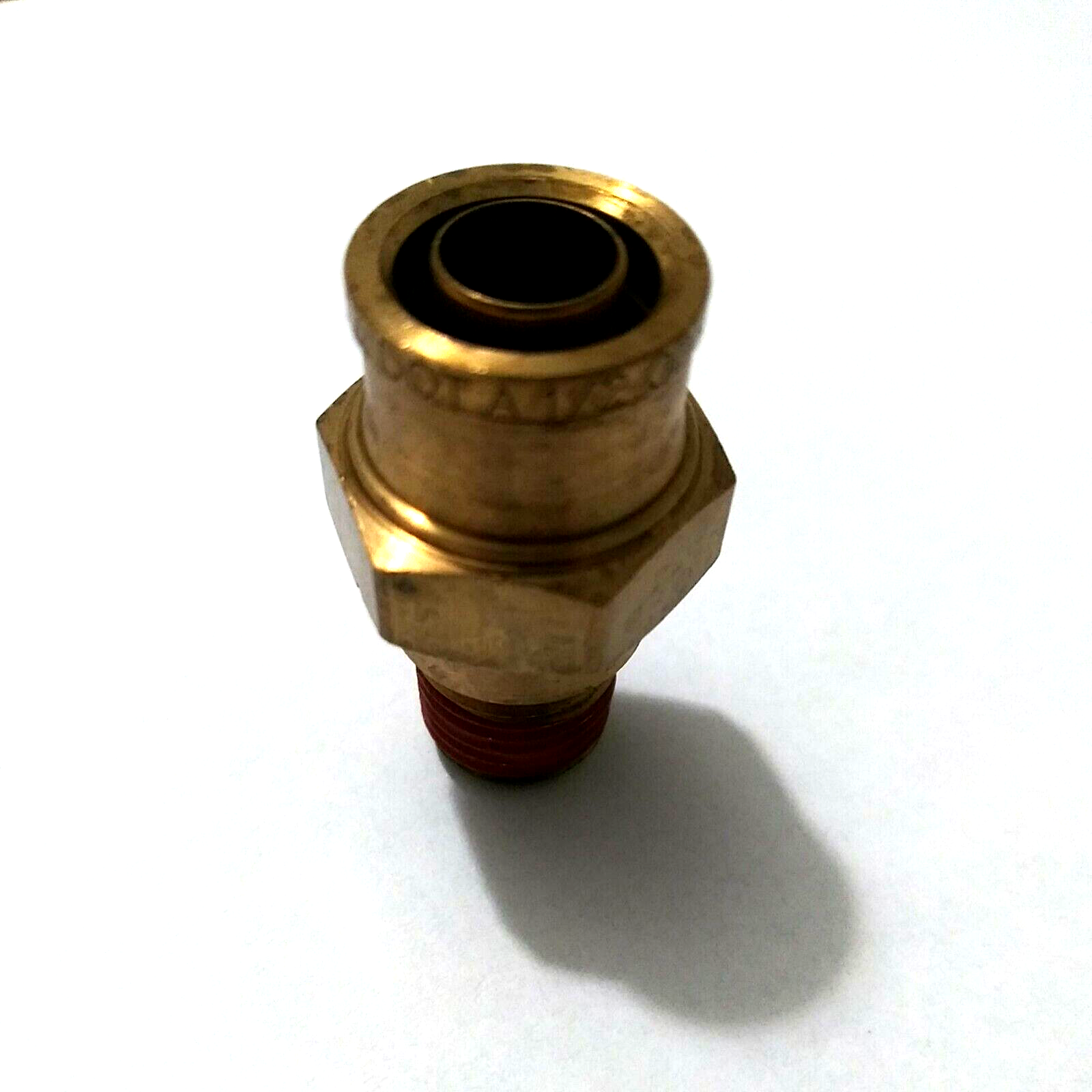 BRASS FITTINGS PUSH TO CONNECT DOT AIR BRAKE MALE CONNECTOR 1/2T X 1/4 NPT