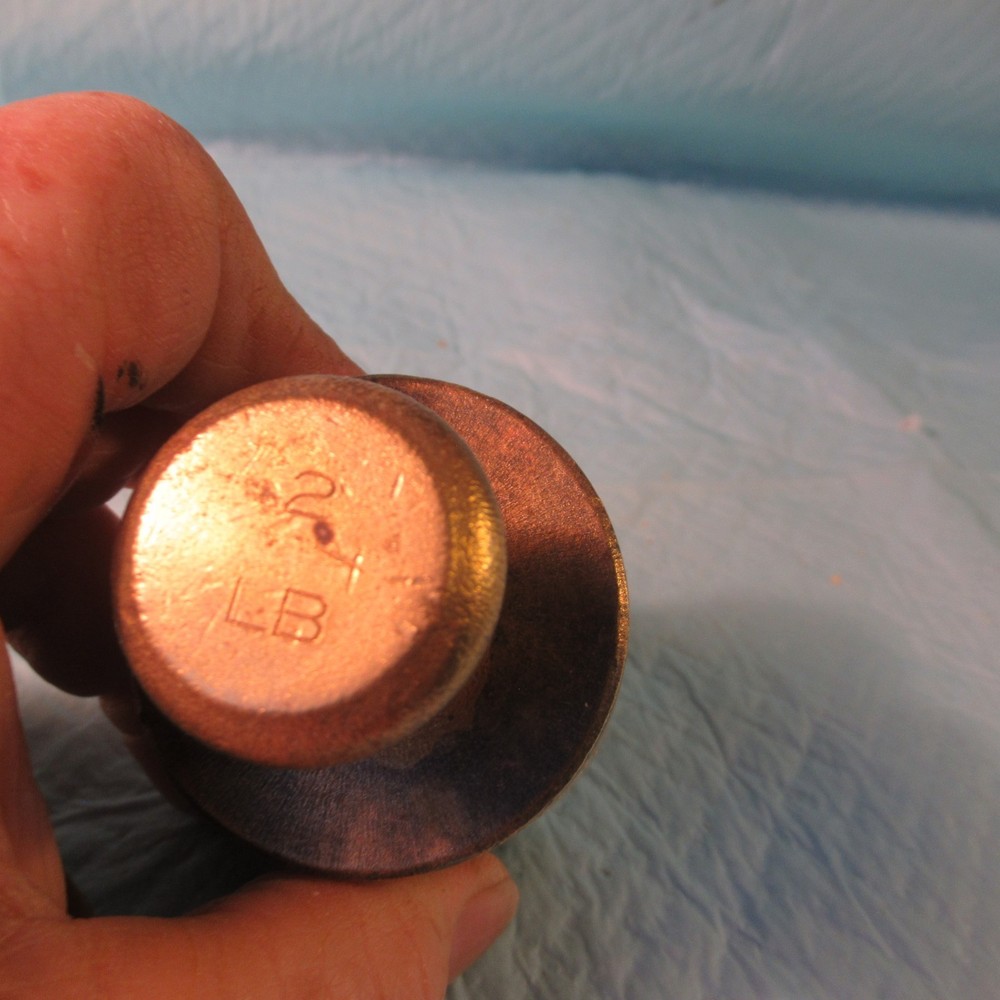 VINTAGE 2 LB BRASS SCALE WEIGHT