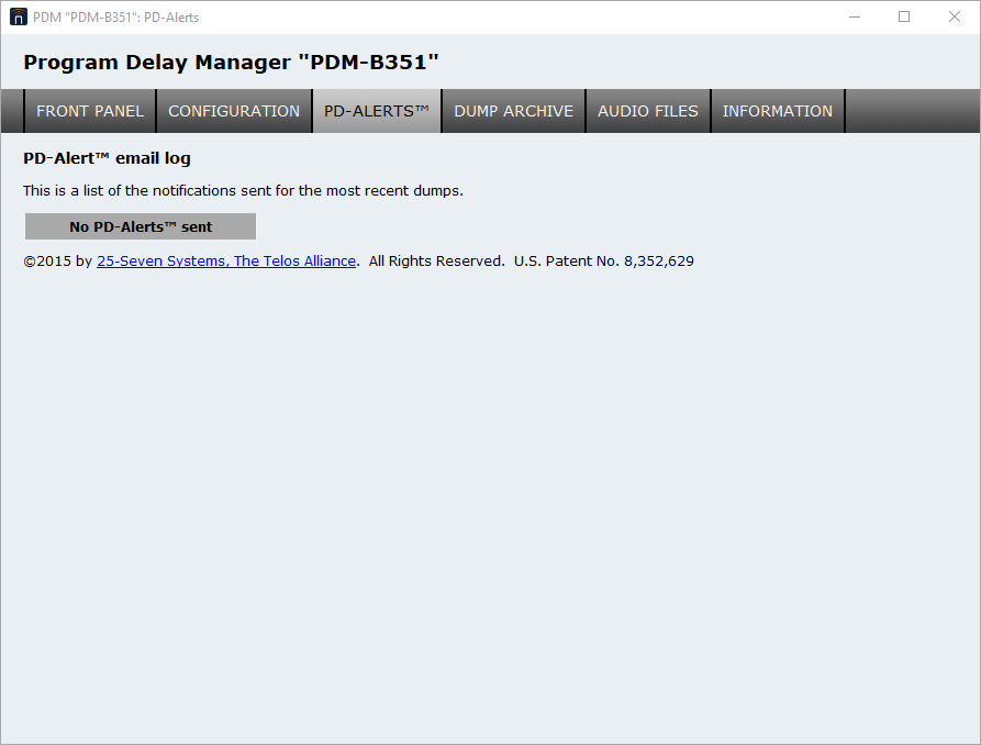 25 Seven AES Digital Audio Broadcast Profanity Program Delay Manager DUMP Button