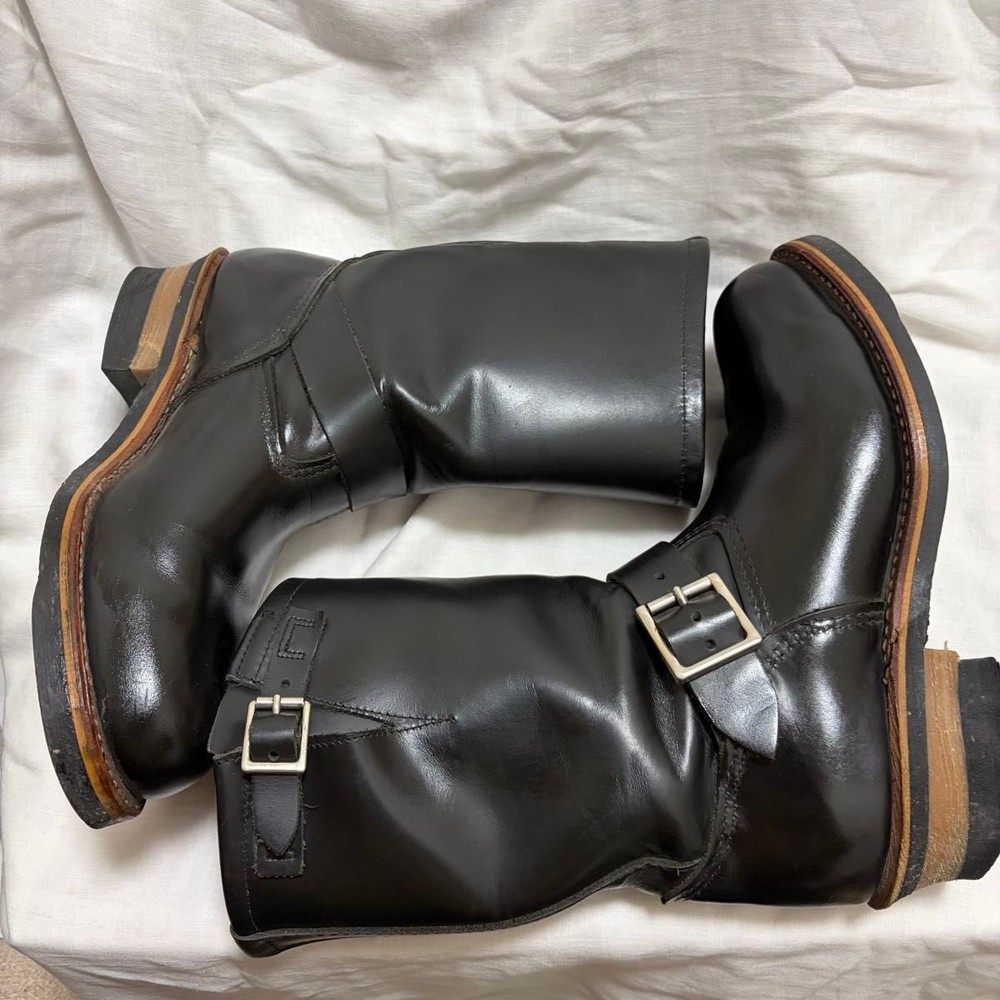 RedWIng Boots 2268 Leather Black Engineer Boots Size8D