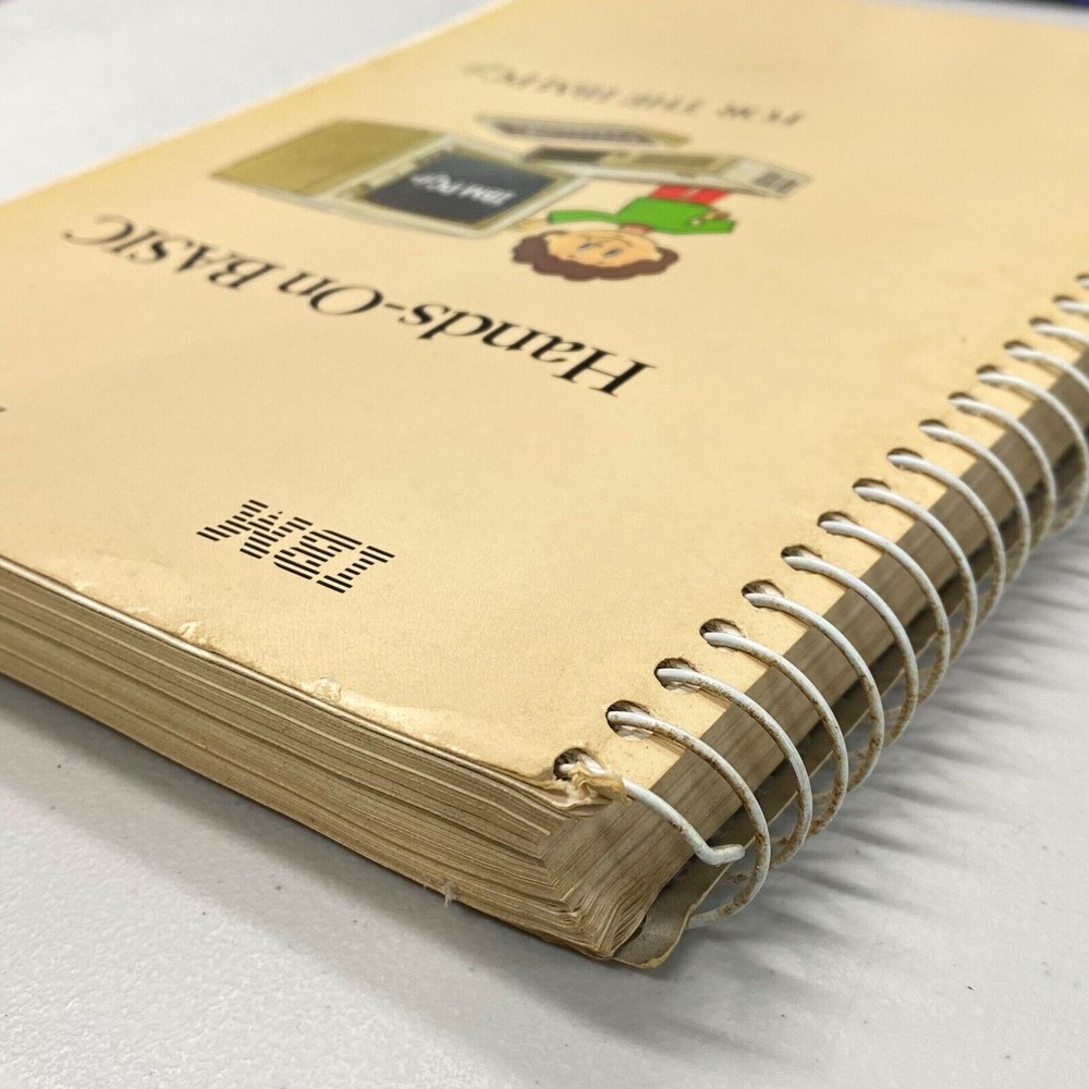 IBM PCjr Computer Manual Hands On Basic for 80s Personal Comp Spiral Book 1983