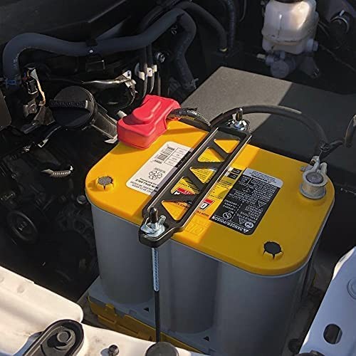 Speedy Black Billet Aluminum Car Battery Tie Down Holder Mount Bracket