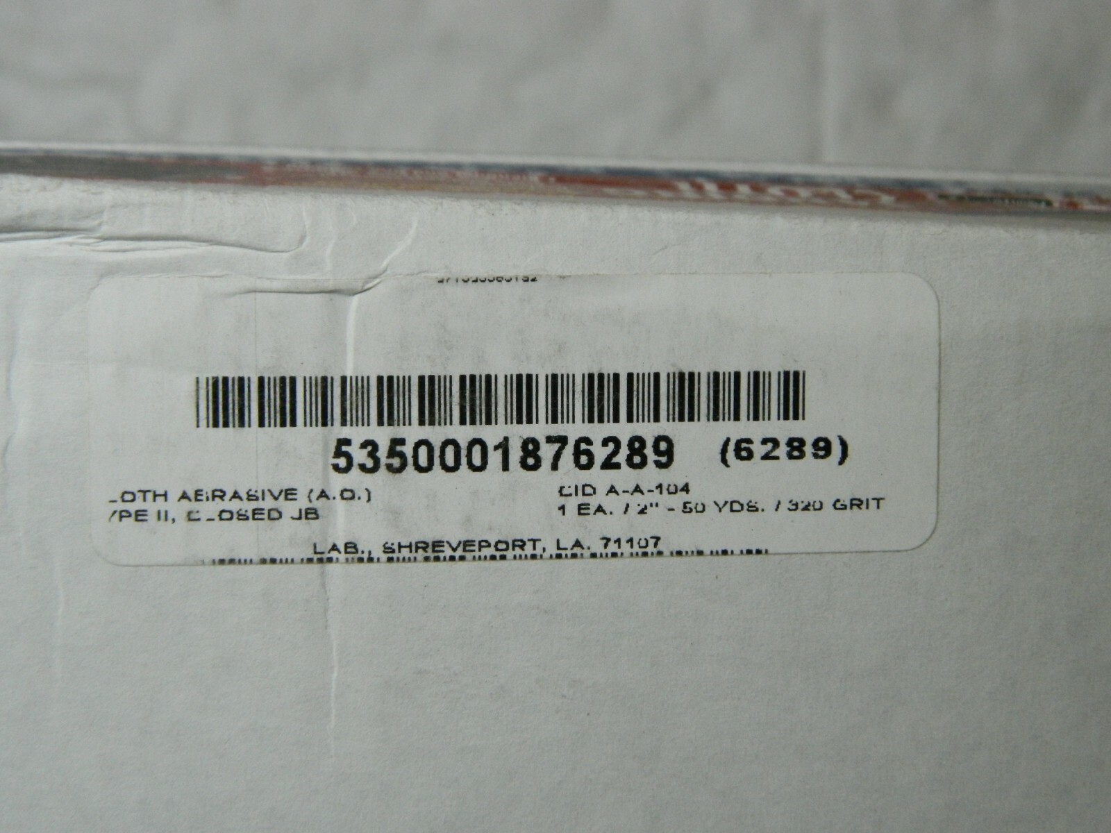 SKILCRAFT Alum Oxide Abrasive Cloth - 320 Grit 2" Wide x 50 Yards 5350001876289