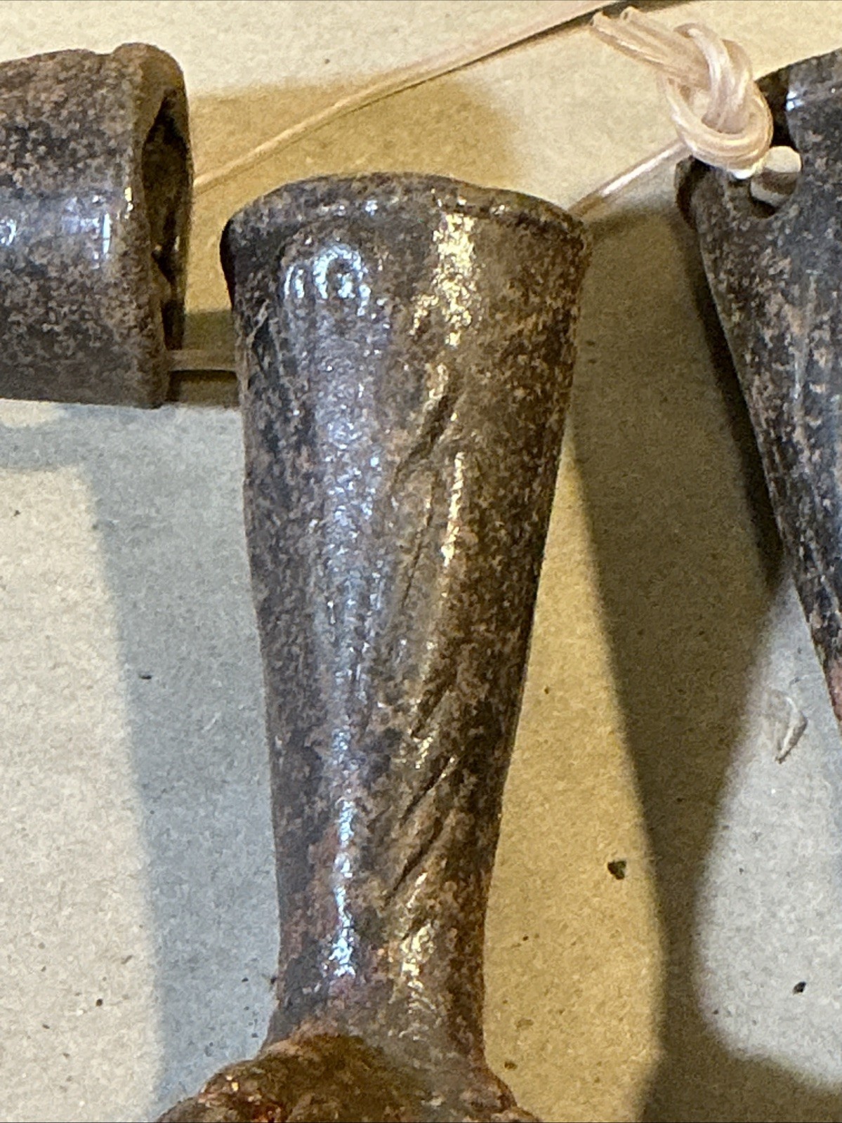 Set Of 4 Antique Cast Iron Glass Ball Table Feet Claw Feet As Is INV-AD60