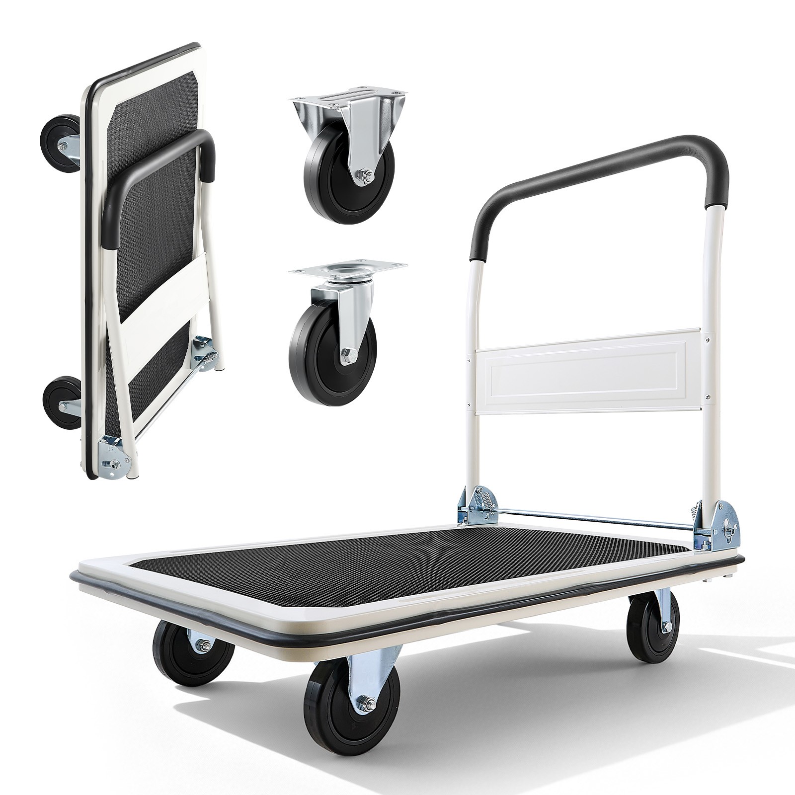 Uimoso Foldable Push Cart Dolly 660 lbs Capacity Folding Hand Truck with Wheels