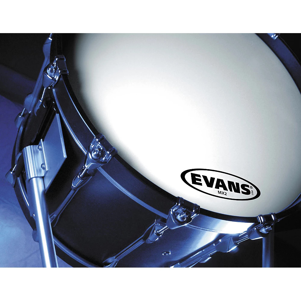 Evans MX2 White Marching Bass Head 24 in.