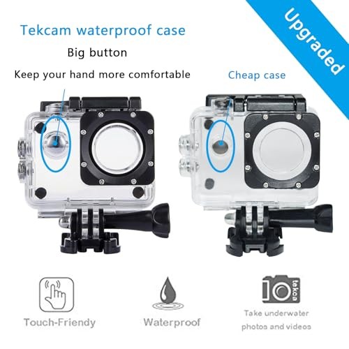 Action Camera Waterproof Case Compatible with AKASO EK7000/Xilecam