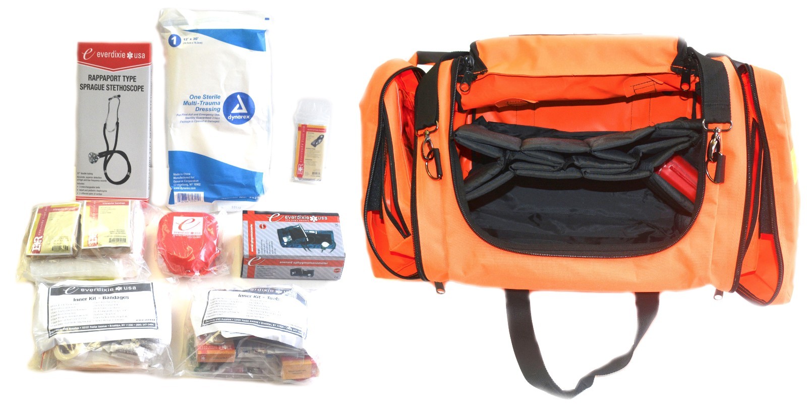 First Responder Paramedic Trauma Emergency Medical Kit Fully Stocked Bag