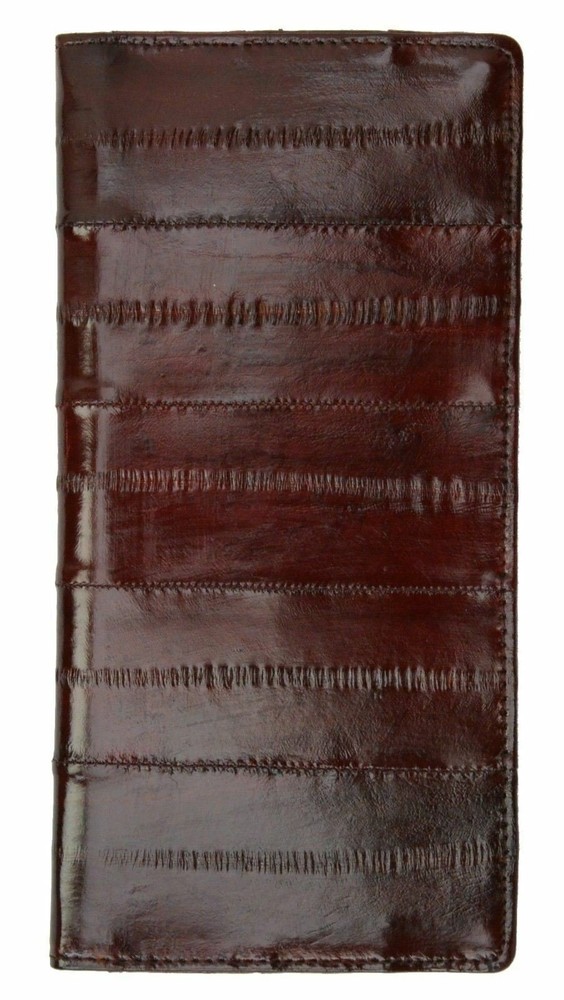 Genuine Eel Skin Simple Basic Checkbook Cover Holder by Marshal®