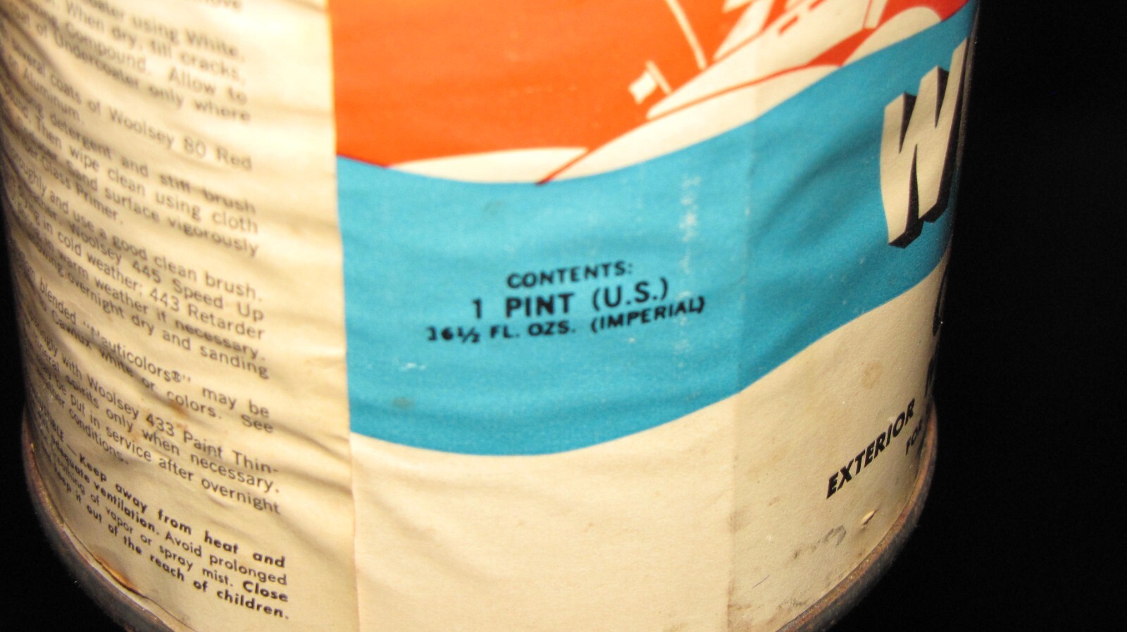 Woolsey Cawlux Marine Finish 1 Pint Sea Blue 3/4 Full Can ~4"x 3.5"