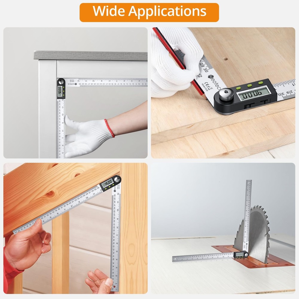 Neoteck 12" Digital Angle Ruler + 16" Finder