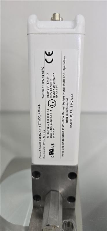 Brooks Quantim Precision Mass Flow Controller- 1500psi 2.7GM/MIN 65C -35