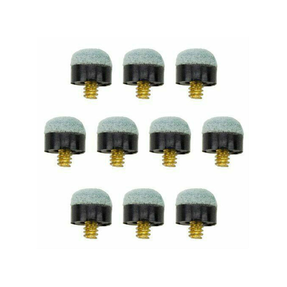 13mm Soft Grey Cue Tips Billiard Screw-On Tips Pool Cue Stick Replacements 10Pcs