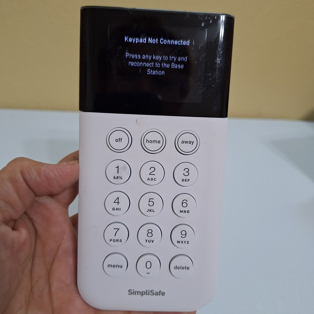 SimpliSafe SSKP3 Security Keypad White Wireless Used Tested & Working