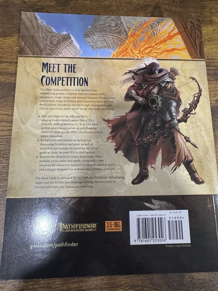 Pathfinder Campaign Setting Rival Guide RPG D&D 3.5 D20