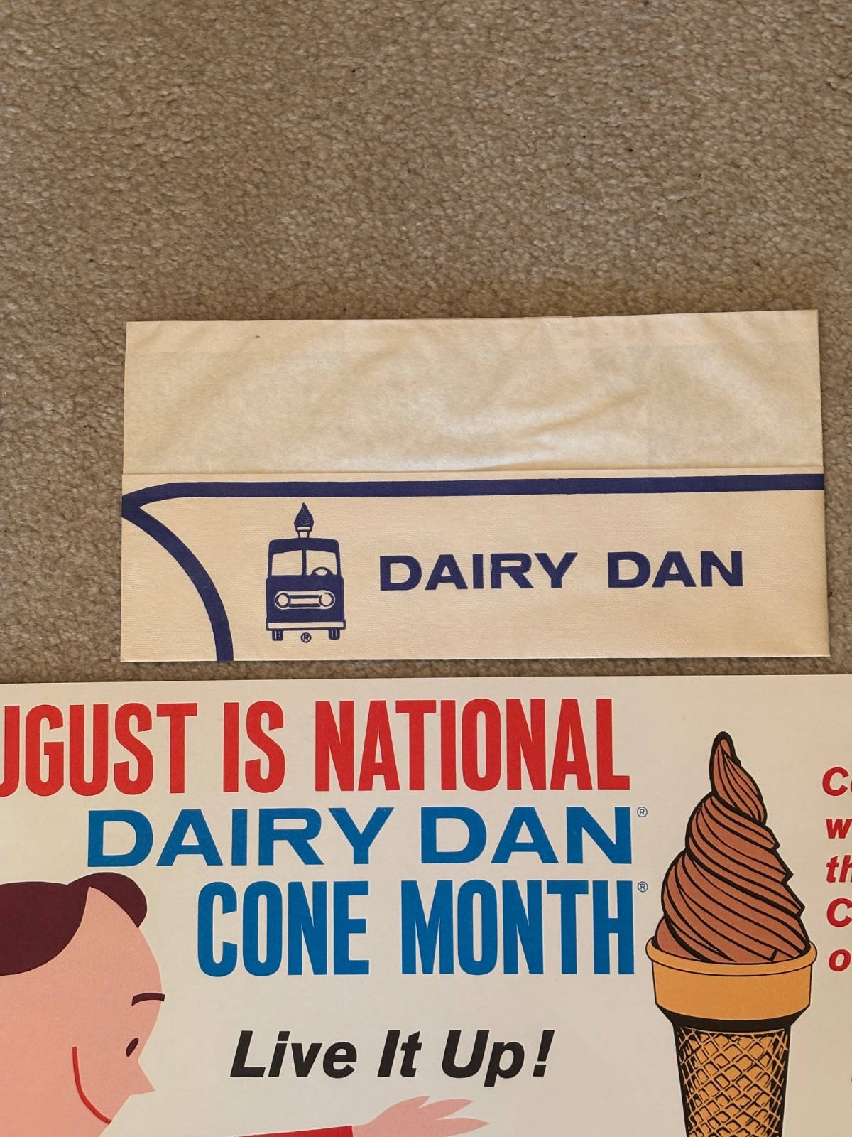 1962 Dairy Dan: August is National Cone Month + Mr. Softee Signs + Jerk Hat