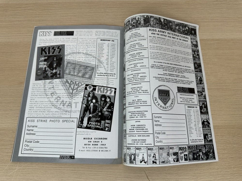 KISS Army International - STRIKE Magazine - July 1996 Issue #39 - Italian Import