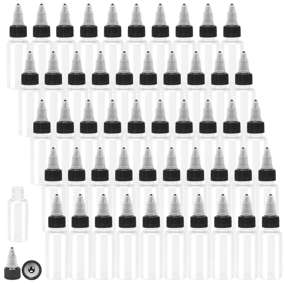 50PCS Plastic Dropper Bottle, 1oz Dispensing Bottles Applicator, 30ML Empty S...