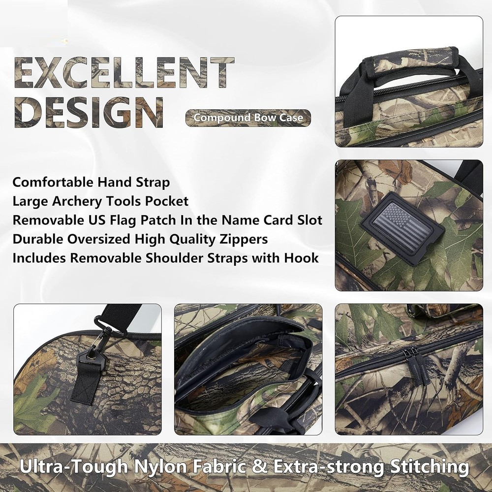 Compound Bow Case with Molle System - Neoprene Bow String Protection & ...