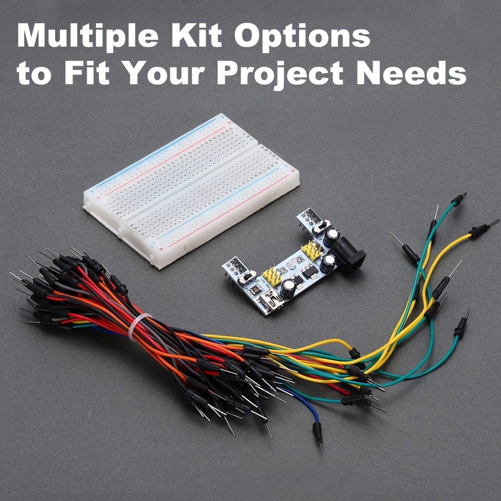 Breadboard Kit 400 Tie-Points with 2 Power Supply Modules Jumper Wires