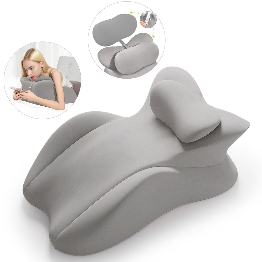 Multi-Position Wedge Pillow Memory Foam Back Lumbar Support Bed Prone Pillow