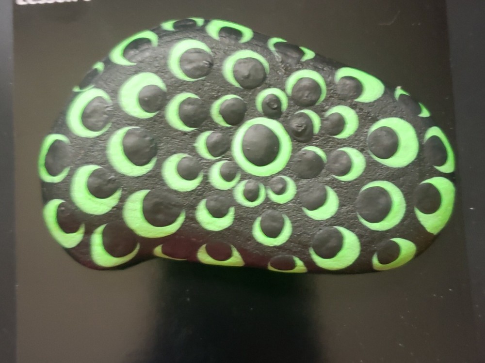 2 Hand Painted Mandala Rocks