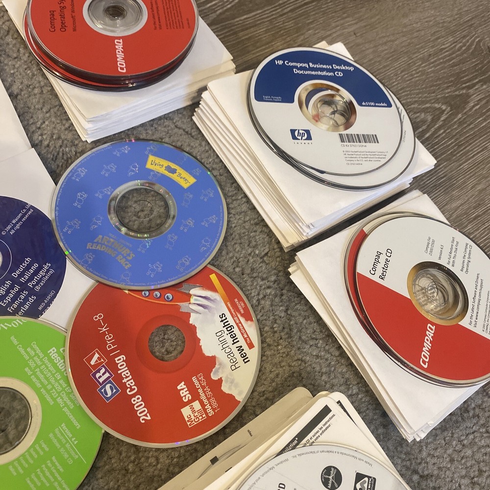 Vintage Computer Software Disc Lot Software Restore Operating Systems Games 250+