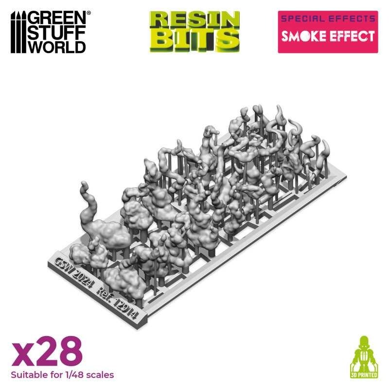 3D printed set - Smoke Effect - wargames resin bits special effects miniatures