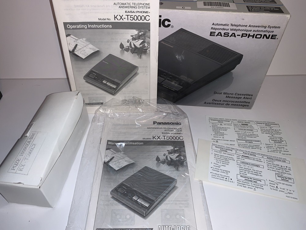 PANASONIC KX-T5000C Automatic Telephone Answering System / Machine W/tapes