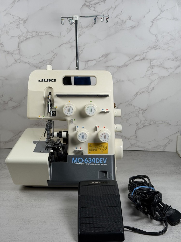 Juki Sewing Machine Model MO-634D Japan Tested Working With Case