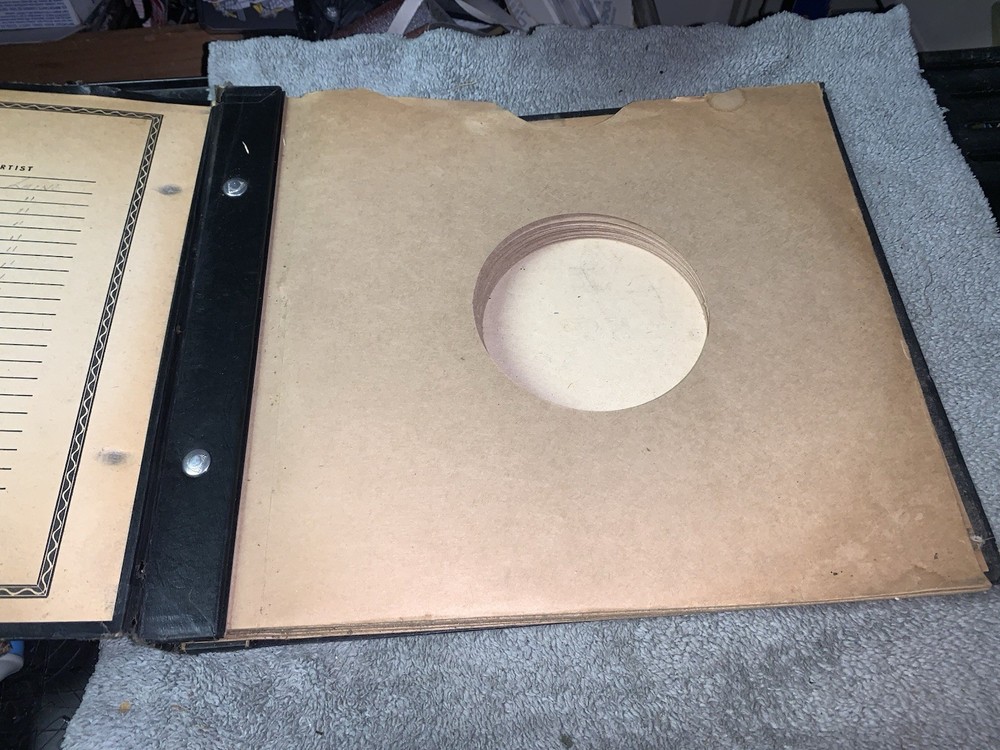 Antique 10 Page 78 Rpm Record Case